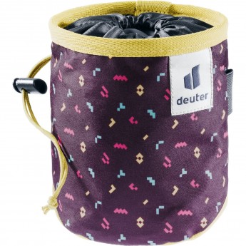 Мешок для магнезии DEUTER 2021-22 GRAVITY CHALK BAG I AUBERGINE BLOCKS-TURMERIC